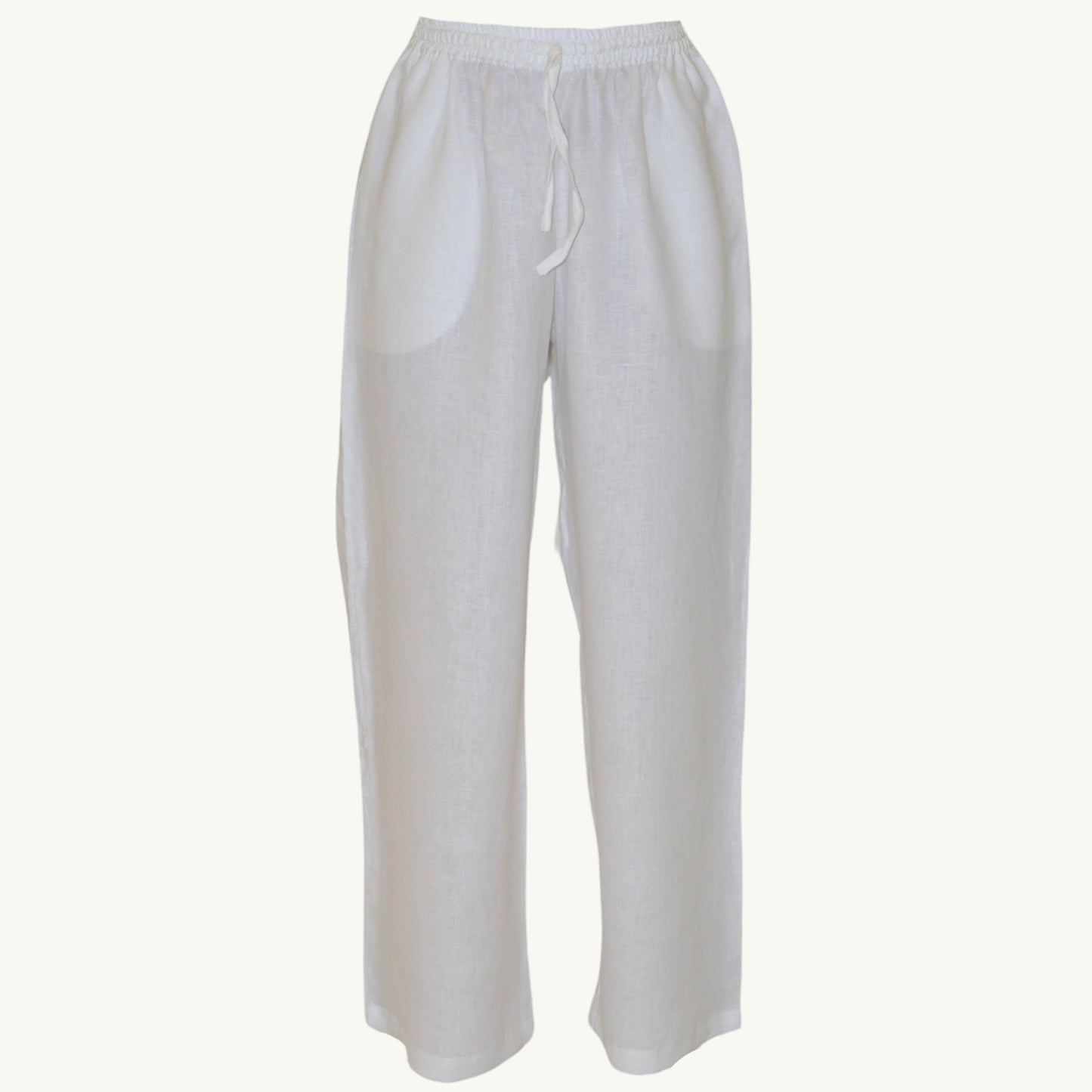 White Linen Pants - Women's 100% Linen Pants