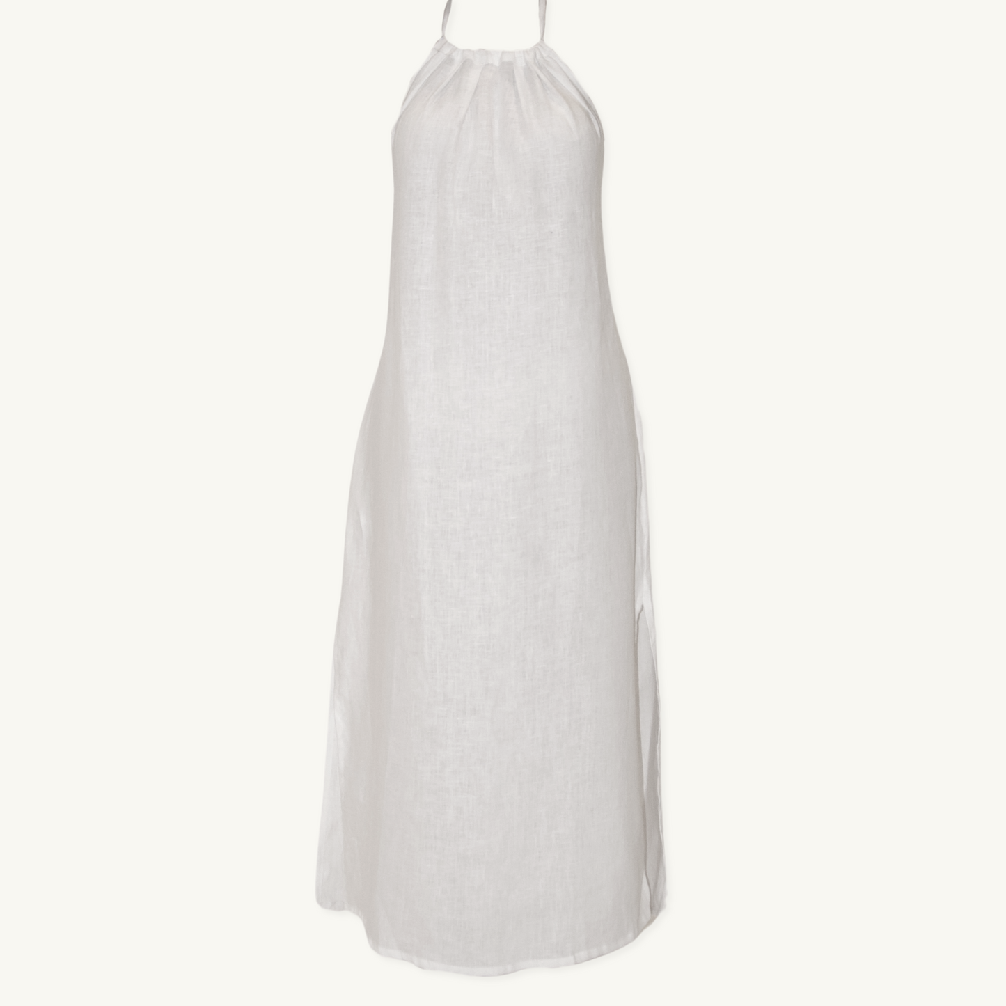 The Aianna - White Women's 100% Linen Dress