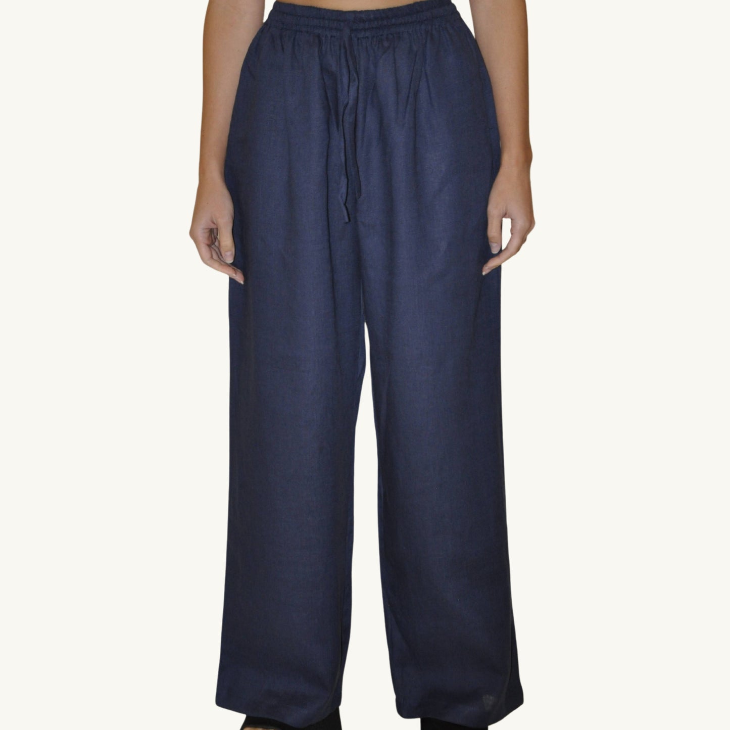 Navy Linen Pants - Women's 100% Linen Pants