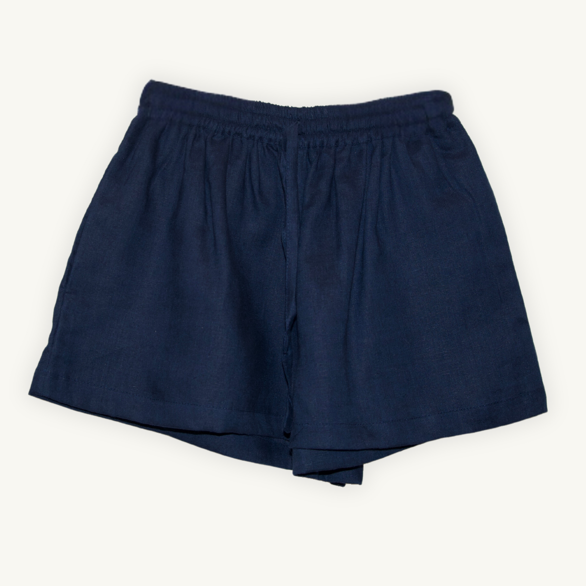 Navy Blue 2-inch linen shorts, crafted from lightweight, breathable fabric, ideal for casual and summer wear