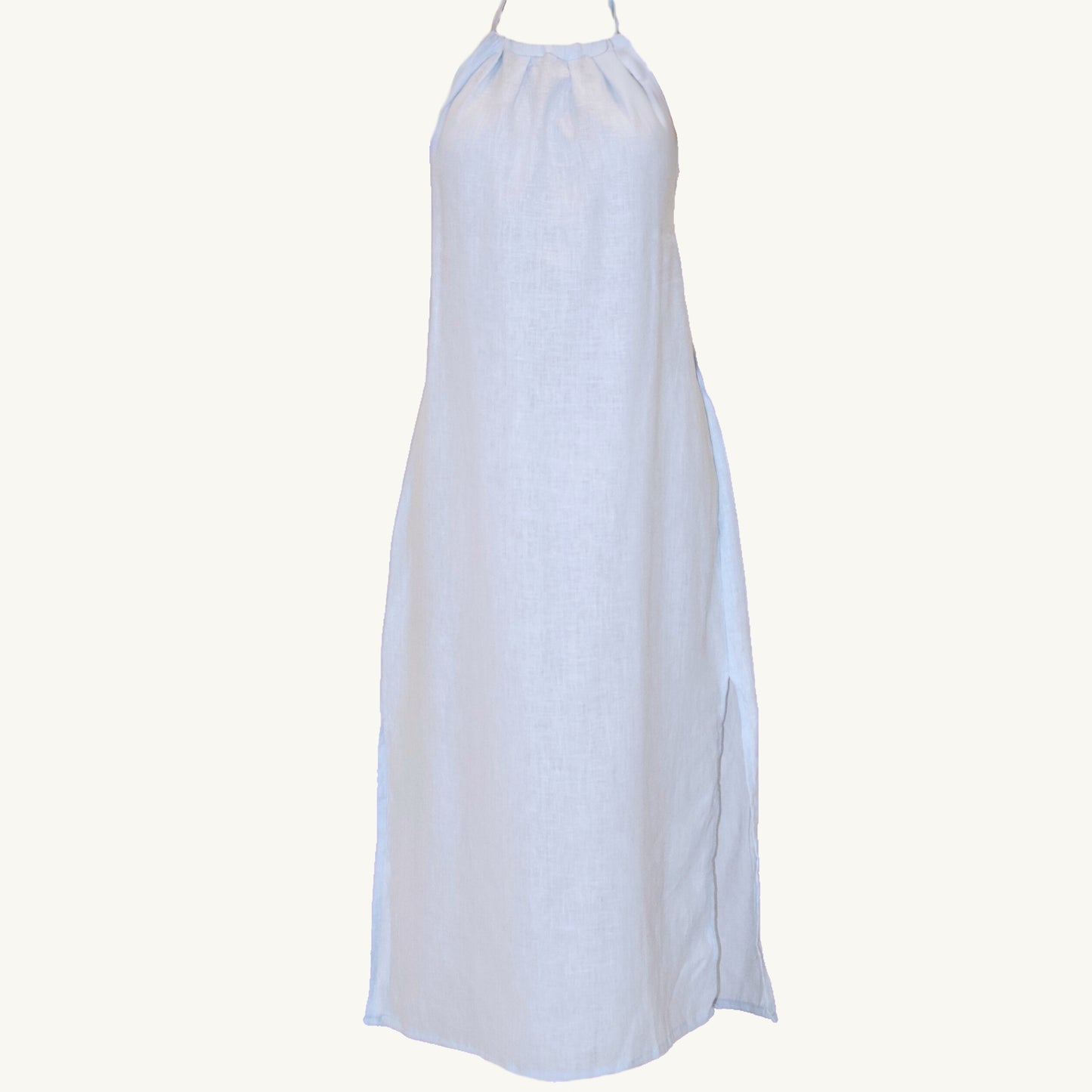 The Aianna - Blue 100% Linen Dress